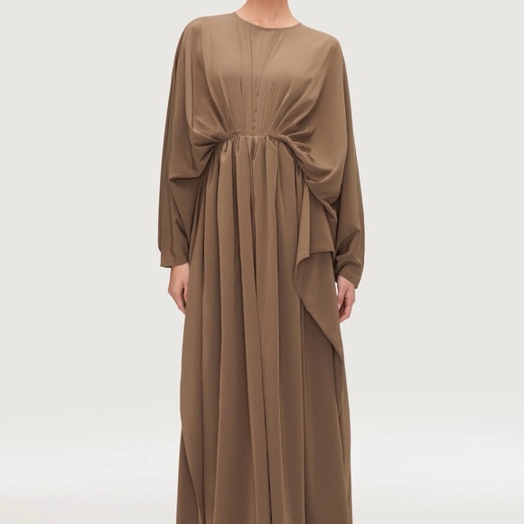 Veiled Dresses & Skirts - Elegant Brown Women's Dress